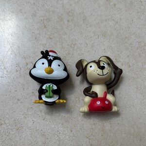 Penguin and Dog Figurines